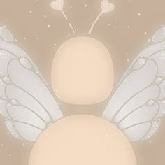 a white angel with wings and halos on its back