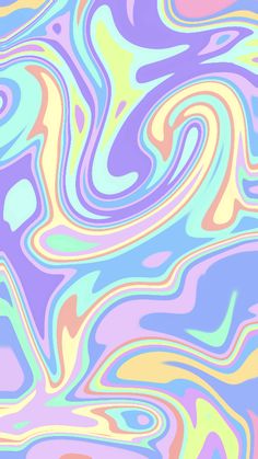 an abstract background with multicolored swirls in pastel colors, including blue, pink, yellow and green