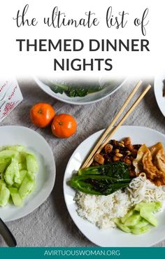 the ultimate list of themed dinner nights