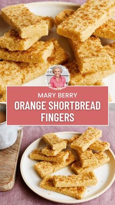 Mary Berry Orange Shortbread Fingers Shortbread Fingers, Orange Shortbread, Berry Desserts, Demerara Sugar