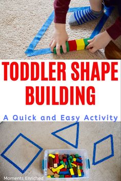 the shape building activity for toddlers to play with is easy and fun it's so much fun