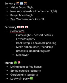 the menu for an upcoming party is shown in this screenshote image, with text below it