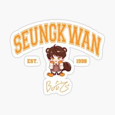 the logo for seunck wan restaurant sticker