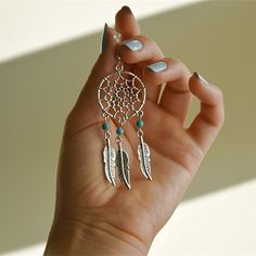 Wire Jewelry Earrings, Drip Drop, Dream Catcher Earrings, Earrings Aesthetic, Bar Necklace, Wire Jewelry, Dream Catcher, Beading, Tassels