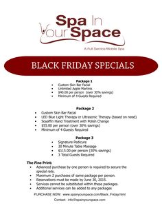 the spa in your space black friday specials