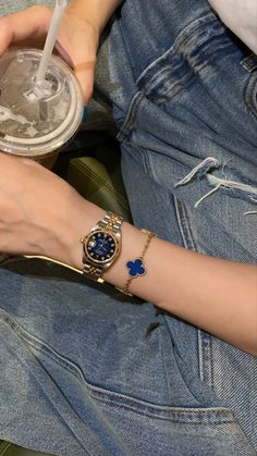 rolex x van cleef blue combination Van Cleef & Arpels, Roses Wallpaper, 18k Gold Bracelet, Handbag Essentials, Black Roses, Luxe Jewelry, Dope Jewelry, Jewelry Luxury