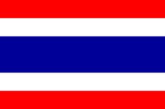 the flag of thailand is shown in red, white and blue