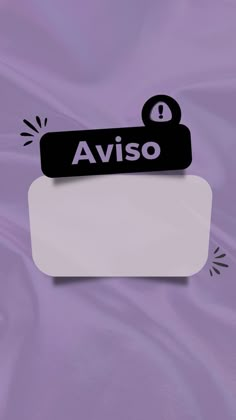 an image of a purple background with the word aviso on it's side