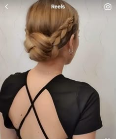 Wedding Hairstyles For Long Hair Bun, Low Braid Bun Hairstyles, Formal Hair Bun Classy, Roses In Hair Hairstyles, Top Bun Wedding Hair, Low Braids Hairstyles, Hair Styles With Fascinators, Easy Neat Bun, Updos For One Shoulder Dresses