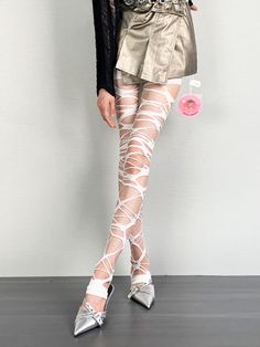 This price is for a pair of tights only, others are not included. White Stretch Footless Tights, Trendy Tight White Hosiery, Tight White Trendy Hosiery, Trendy Tight-fit White Hosiery, Trendy Tight White Legwear, Trendy Fitted White Legwear, Trendy Stretch White Stockings, Trendy White Stretch Stockings, Trendy Fitted White Tights