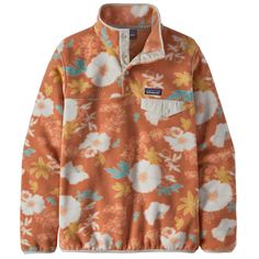 evo.com | Patagonia Sweatshirts > Perfect for spontaneous ski trips or daily jaunts to the coffee shop, the Patagonia Synchilla | Women's Patagonia Lightweight Synchilla Snap-T Pullover Fleece 2022 - Small Orange Patagonia Style, Patagonia Sweatshirt, Patagonia Fleece, Sustainable Fashion Brands, Womens Fleece, Look Vintage, Patagonia Womens, Patagonia, Flower Power