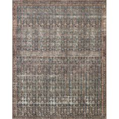 an area rug with different colors and patterns