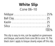 the instructions for how to make a white slip with text on it and numbers below