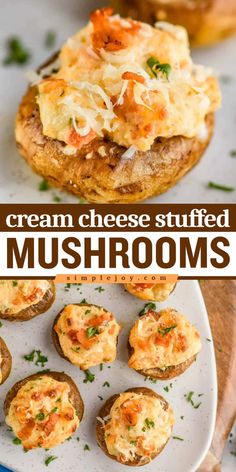 Cream Cheese Stuffed Mushrooms are the perfect addition to your game day menu! This Superbowl party food idea includes simple ingredients like white mushrooms, cream cheese, Monterey Jack cheese, and Parmesan, and they’re easy to make ahead and gluten free. Try them today and enjoy! Gameday Food Ideas, Superbowl Food Ideas, Game Appetizers, Cream Cheese Stuffed Mushrooms, New Year's Eve Food, Gameday Food, Superbowl Food, Cheese Stuffed Mushrooms