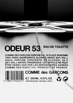 an advertisement for the perfume brand's new product, odeur 53 eau de toilette