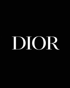 the word dior in white on a black background