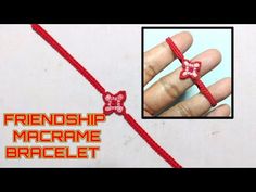 a red string bracelet with a pink bow on it