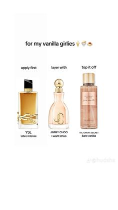 Layer, perfume, fragrance, vanilla, clean, girl Rich Vanilla Perfume, Layer Perfume, Scent Layering, Scent Combinations, Scent Combos