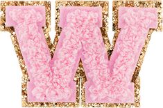 Flamingo Mini Glitter Varsity Letter Patch Stoney Clover Letters, Stoney Clover Lane Patches, Kendall Birthday, Varsity Letters, Letter Icon, Collection Letter, Letter Patches, Halloween Letters, Varsity Letter