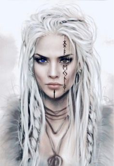 Woman Viking Tattoo, Viking Inspired Makeup, Simple Viking Makeup, Viking Woman Makeup, Viking Warrior Makeup, Viking Priestess, Viking Makeup Female Warrior, Shieldmaiden Tattoo, Warrior Face Paint