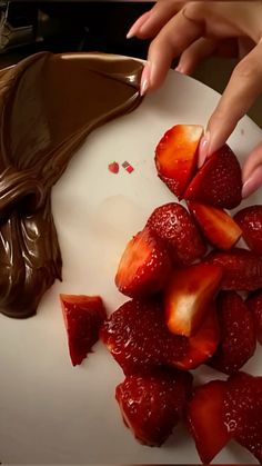 #aesthetic #strawberries #chocolate