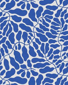 a blue and white animal print fabric