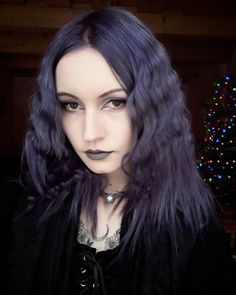 🌙Nocturnal Vibes🌙 feeling this mystical Smokey Purple on @auri.daer ✨ #lunartides #purplehair Charcoal Purple Hair, Lunar Tides Magic Salem, Lunar Tides Smokey Purple, Dark Grey Purple Hair, Multi Dimensional Hair, Purple Black Hair