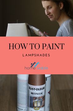 how to paint lampshades with text overlay