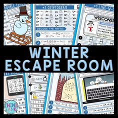 the winter escape room is filled with activities to help students learn how to use it