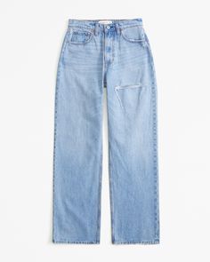 Women's Curve Love High Rise Loose Jean | Women's Bottoms | Abercrombie.com Women's Bottoms, Loose Jeans, Cute Everyday Outfits, Everyday Outfits, Clothing Items, Womens Bottoms, Full Length, High Rise, Cotton Fabric