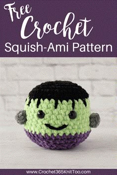 the free crochet squish - amii pattern is an easy and fun halloween decoration