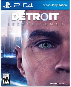 an advertisement for detroit, with the cover art by ebayn and text below it