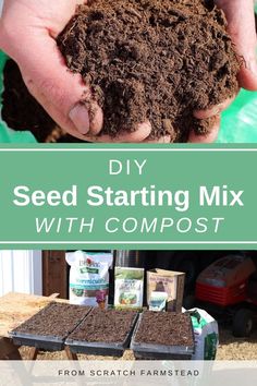 seed starting mix with compost is an easy way to grow seeds in the garden