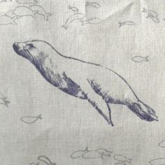 a drawing of a seal in the water