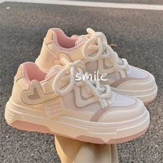 LBSFY - Spring Summer White Shoes Woman Platform Sneakers Casual Sports Tennis Female Flats Vintage Pink Vulcanize Korean Footwear Korean Footwear, Autumn Shoes Women, Plaid Shoes, Women Platform Sneakers, Pink Platform, Sports Tennis, Pink Platforms, Sneakers Pink, Summer White