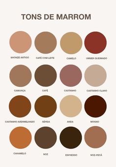 an info sheet with different shades of brown, red and tan colors in spanish language