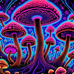 Trippy Designs To Paint, Pins Button, Blacklight Posters, Leopard Painting, Art Trippy, Mushroom Wallpaper, Trippy Designs, Trippy Visuals, Psy Art