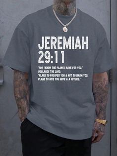 Grey Casual Collar Short Sleeve Fabric Letter,Slogan  Embellished High Stretch Spring/Summer Men Clothing Mens Tracksuit Set, Track Suit Men, Fabric Letters, Believe In God Quotes, Tracksuit Set, Tee Shirt Homme, Loose Shorts, Men Clothing, Inspirational Quotes Motivation