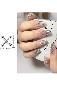 X Cross Nail Charms, 3D Small Cool Cute Kawaii Metal for Acrylic Nails Y2K DIY Nail Art Decals, Silver, 50 Pcs Kawaii Metal, Nails Vintage, Cross Nails, Nails Y2k, Nail Charms, Art Decals, Nail Art Diy, Diy Nails, Fashion Nails