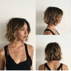 Wavy Layered Hair, 2023 Bob, Bangs Bob, Layered Bob Haircuts, Wavy Bobs, Layered Bob