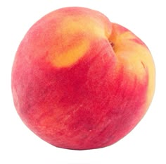 an orange and red apple on a white background