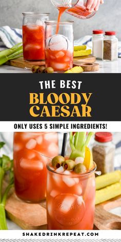 A savory boost on a brunch staple, this Bloody Caesar recipe is simple to make and tastes delicious. This Canadian spin on the classic Bloody Mary cocktail is a must-try. Caesar Drink Recipe, Bloodymary Cocktail Recipe Easy, Clamato Recipe, Caesar Drink, Lake Drinks, Caesar Cocktail, Vegetable Cocktails, Caesar Recipe, Shake Drink