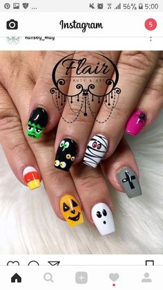 Halloween Nails Diy, Nail Art Halloween, Holloween Nails, Halloween Acrylic, Halloween Acrylic Nails, Cute Halloween Nails, October Nails, Polish Ideas, Seasonal Nails