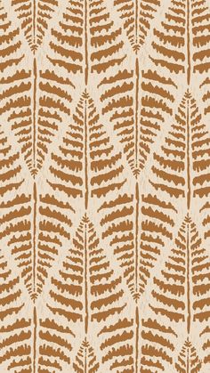 a brown and white pattern with leaves on it