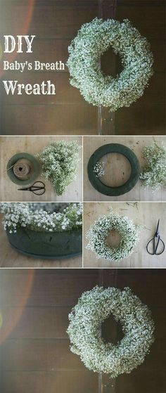 how to make a baby's breath wreath