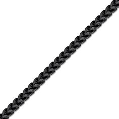 Classic yet bold, this chain bracelet increases the style factor of his looks. Fashioned in stainless steel with black ion plate, this 6.0mm-wide choice showcases a solid foxtail chain with brushed and polished finishes. Buffed to a brilliant luster, this 9.0-inch bracelet secures with a lobster claw clasp. Black Link Bracelet With Curb Chain, Black Stainless Steel Bracelet With Curb Chain, Black Stainless Steel Curb Chain Bracelets, Black Stainless Steel Cuban Link Bracelet, Black Link Chain Bracelet With Stainless Steel Clasp, Black Box Chain Link Bracelet, Black Stainless Steel Box Chain Bracelet, Metal Chain Link, Bracelet Crafts