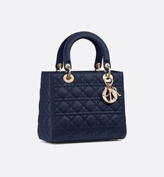 Lady Dior bag in blue lambskin Bags Womens Fashion | DIOR - Dior Bag - Ideas of Dior Bag #diorbag #bag #dior - Dior Lady Dior Bag, Miss Dior Bag, Lady D Joy Bag, Beauty Dior, Bag Women Fashion, Christian Dior Couture, Deep Ocean, Dior Handbags