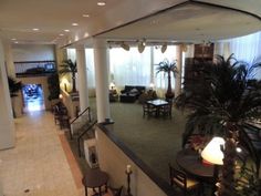 the lobby is clean and ready for guests to use