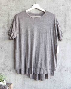 Free Cloud, French Grey, Cloud 9, Knit Tees, Layered Look, Round Neckline, Heather Grey, Tunic Tops, Free People