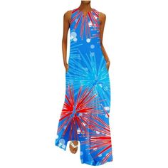 clearance Store,under $5 Clothes StoreClick Here Usmixi 4th of July Dresses for Women Fashion Independence Day Graphics Patriotic Loose Pocket Tank Long Dresses Sleeveless V-Neck Fireworks Print Summer Maxi Formal Dress Black XL FEATURE: Pull on Dress,Tank Dress,Sleeveless,V-Neck,Maxi,Independence Day Graphics,This is a casual dress with special design that can show your perfect figure, make you more attractive, and can easily control parties, cocktail,beaches and other occasions. MATERIAL:95% R Summer Evening Party, 4th Of July Dresses, Long Flowy Dress, Plain Maxi Dress, Pocket Vest, Plus Size Summer Dresses, Dress Vacation, Spring Dresses Women, Vacation Dress